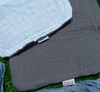 Muslin Burp Cloth Set | Blue Bliss