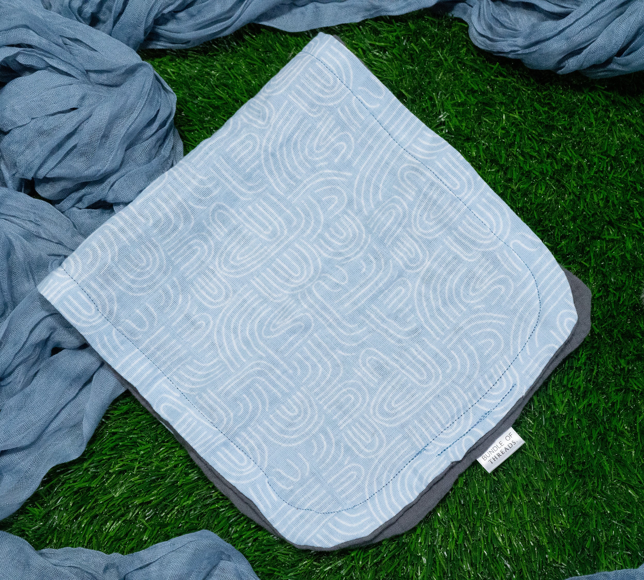 Muslin Burp Cloth Set | Blue Bliss