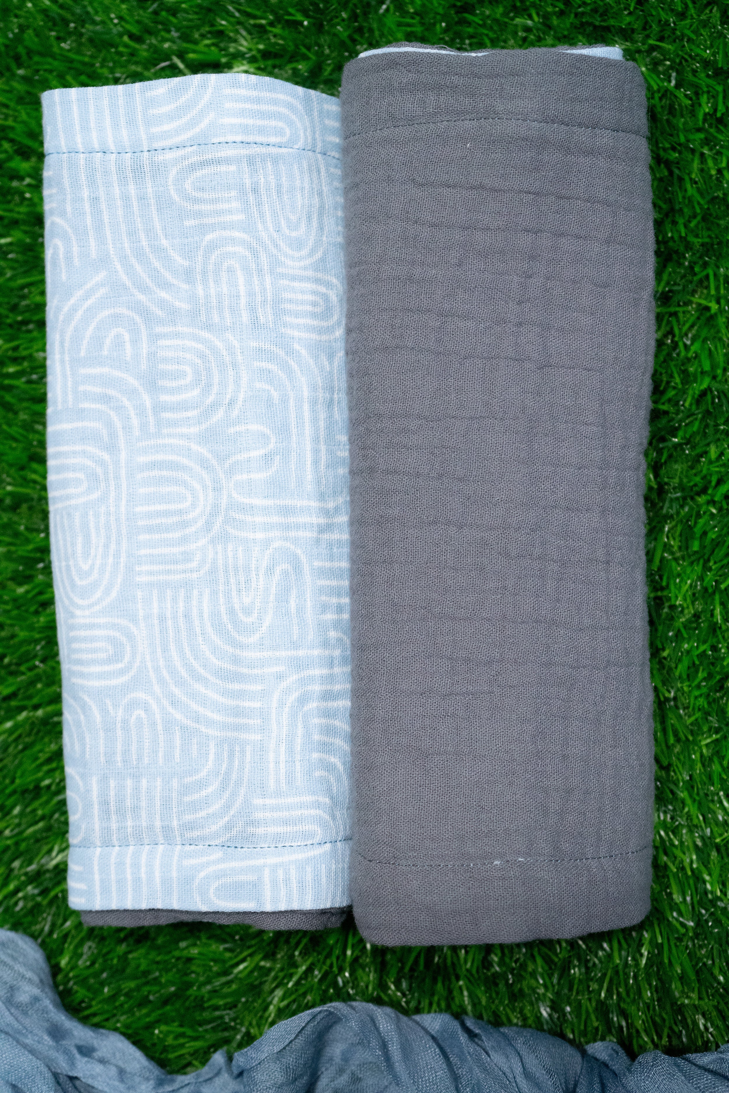 Muslin Burp Cloth Set | Blue Bliss