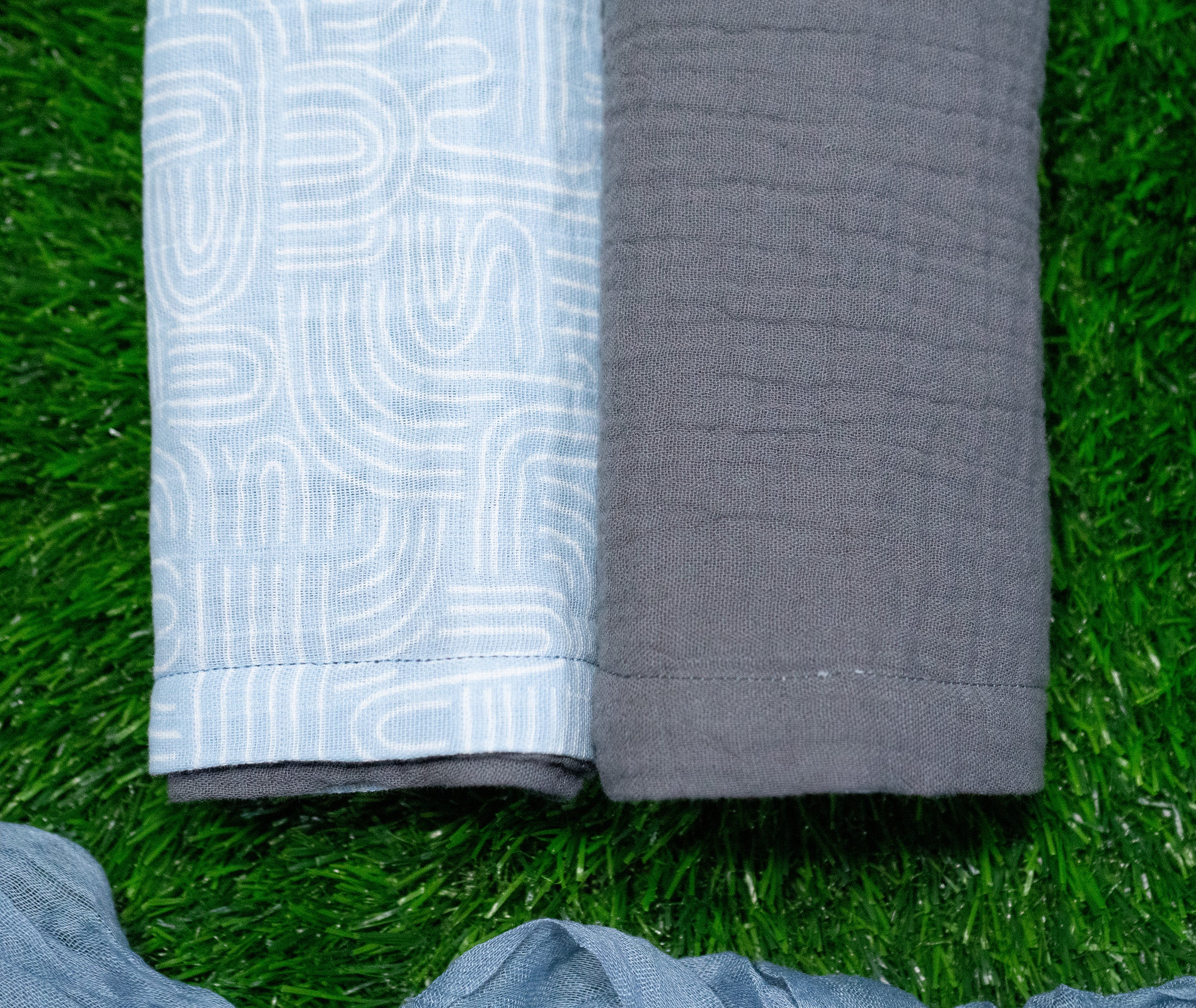 Muslin Burp Cloth Set | Blue Bliss