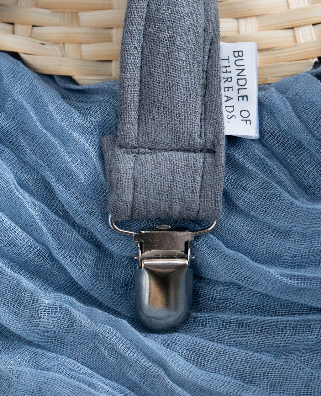 Pacifier Clip | Charcoal Fog