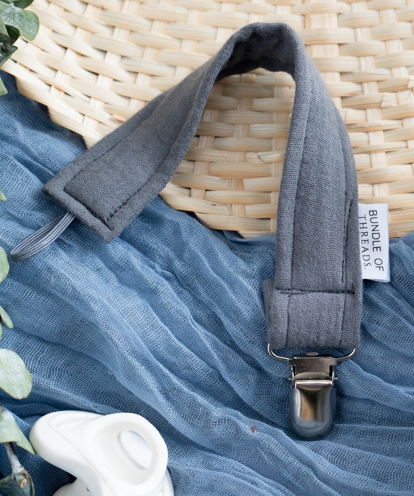 Charcoal Fog Pacifier Clip