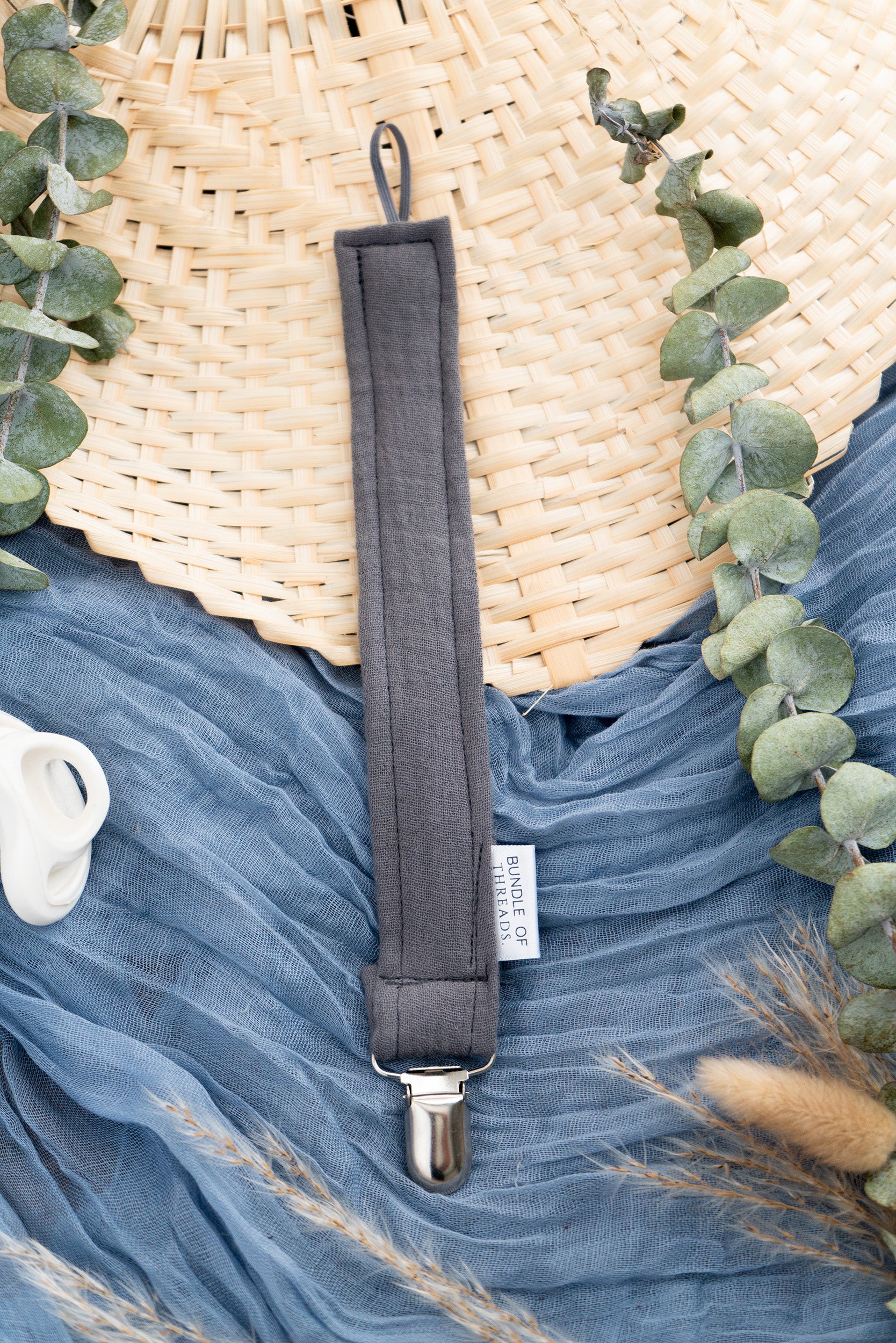 Pacifier Clip | Charcoal Fog