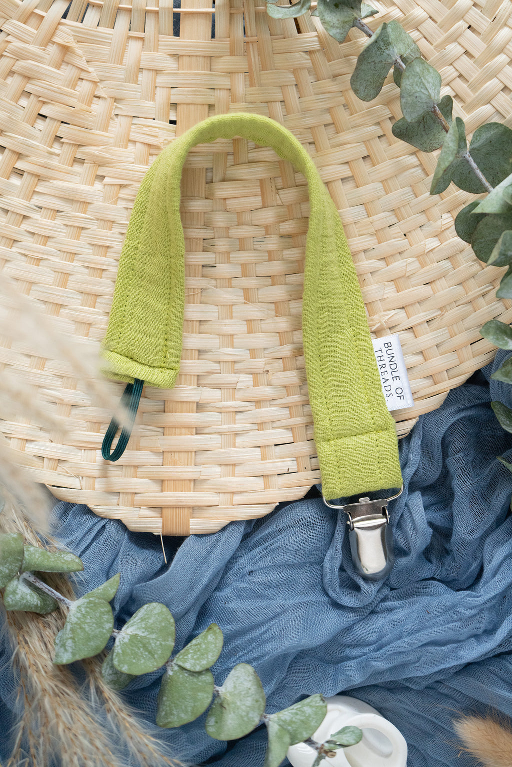 Pacifier Clip | Golden Moss