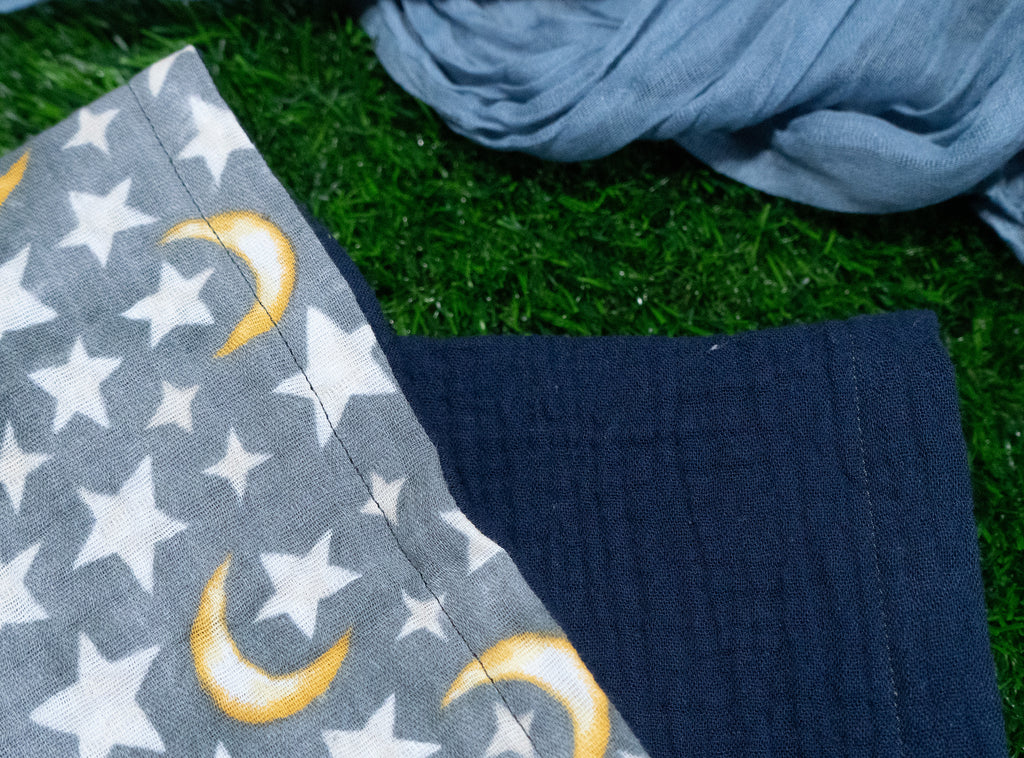 Muslin Burp Cloth Set | Moonlit Dreams