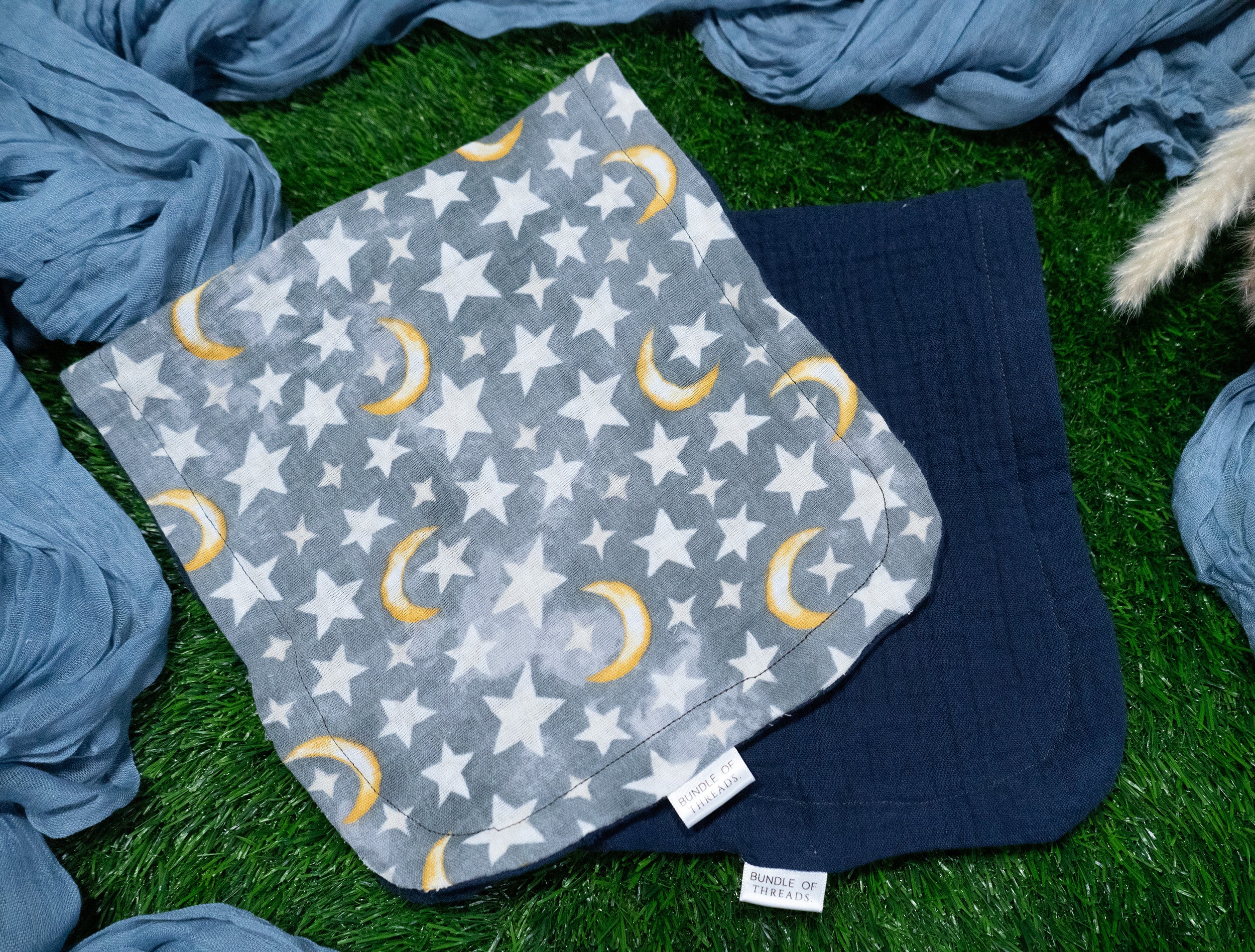 Muslin Burp Cloth Set | Moonlit Dreams