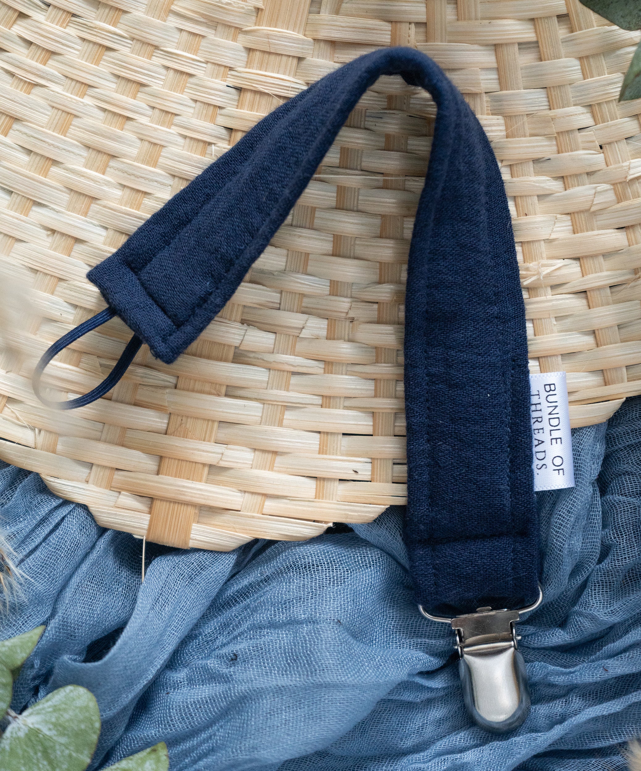 Pacifier Clip |Oxford Blue